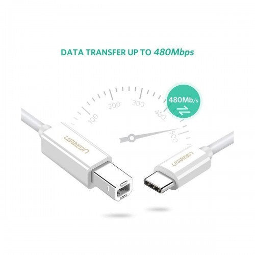 UGREEN Cable USB-C to USB 2.0 Print Cable 1.5m (White) UGREEN Cable USB-C to USB 2.0 Print Cable 1.5m (White)